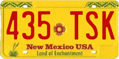 NM license plate 435TSK