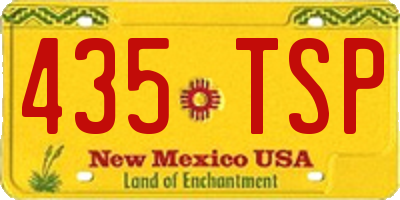 NM license plate 435TSP