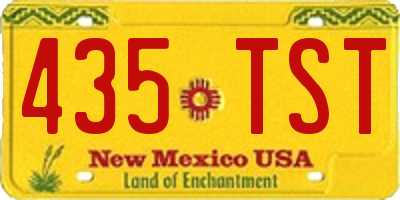 NM license plate 435TST