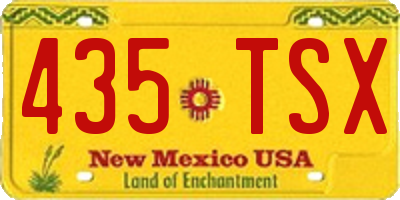 NM license plate 435TSX