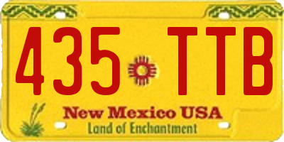 NM license plate 435TTB
