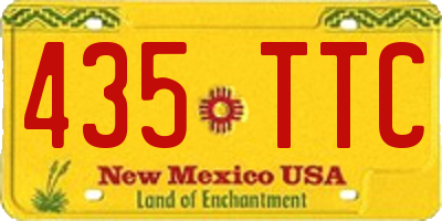 NM license plate 435TTC