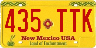 NM license plate 435TTK