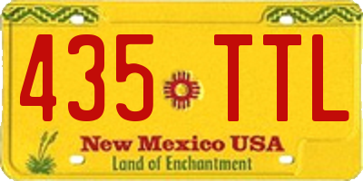 NM license plate 435TTL