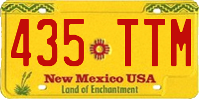 NM license plate 435TTM