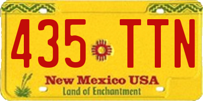 NM license plate 435TTN