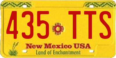 NM license plate 435TTS