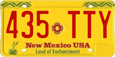 NM license plate 435TTY