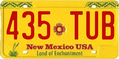 NM license plate 435TUB