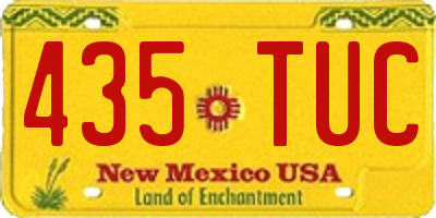 NM license plate 435TUC