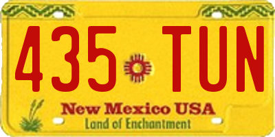 NM license plate 435TUN