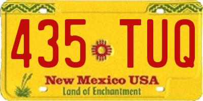 NM license plate 435TUQ