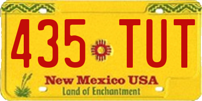 NM license plate 435TUT