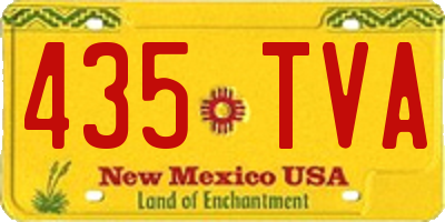 NM license plate 435TVA