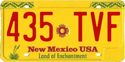 NM license plate 435TVF