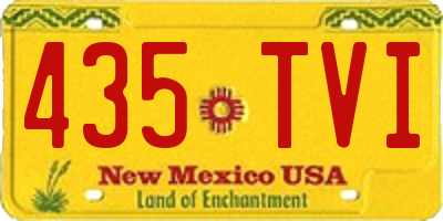 NM license plate 435TVI