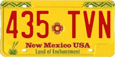NM license plate 435TVN