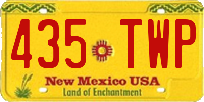 NM license plate 435TWP