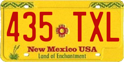 NM license plate 435TXL