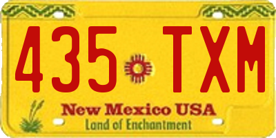 NM license plate 435TXM