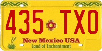 NM license plate 435TXO