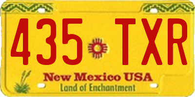 NM license plate 435TXR