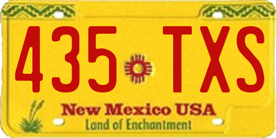 NM license plate 435TXS