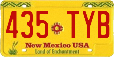 NM license plate 435TYB