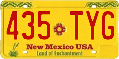 NM license plate 435TYG