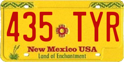 NM license plate 435TYR
