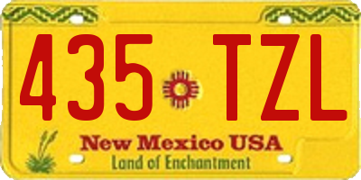 NM license plate 435TZL