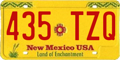 NM license plate 435TZQ