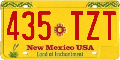 NM license plate 435TZT