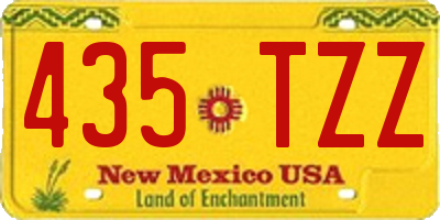 NM license plate 435TZZ