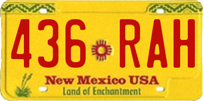 NM license plate 436RAH