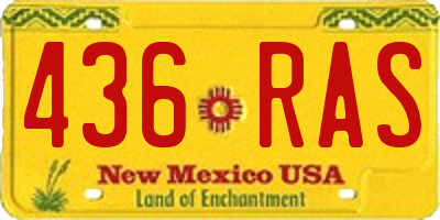 NM license plate 436RAS