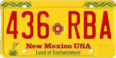 NM license plate 436RBA
