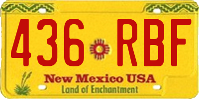 NM license plate 436RBF