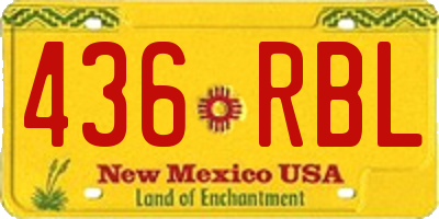 NM license plate 436RBL
