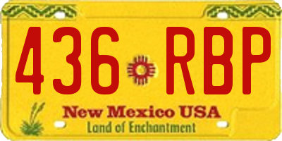 NM license plate 436RBP