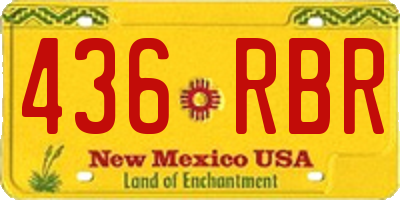 NM license plate 436RBR