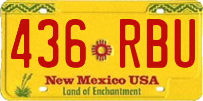 NM license plate 436RBU