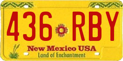 NM license plate 436RBY