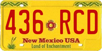 NM license plate 436RCD