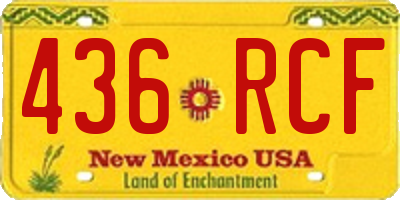 NM license plate 436RCF