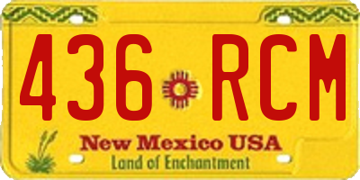 NM license plate 436RCM