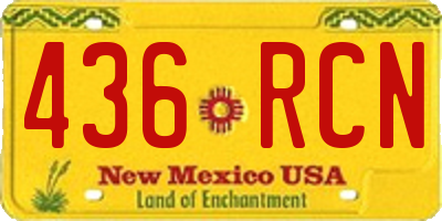 NM license plate 436RCN