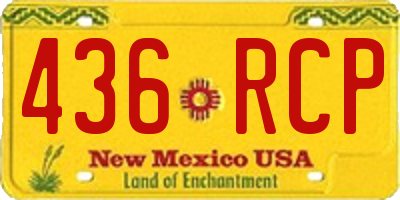 NM license plate 436RCP