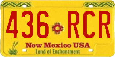 NM license plate 436RCR