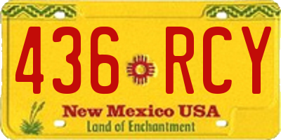NM license plate 436RCY